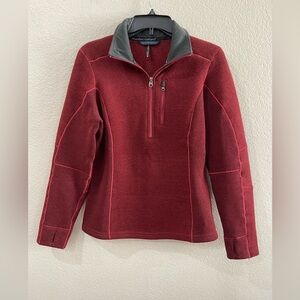 Kuhl maroon 1/4 zip pullover sweater